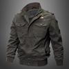 Men's Autumn/Winter Military Style Cotton Jacket with Velvet, Large Sizes Available