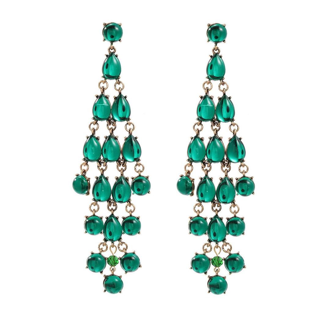 Pinkdudu Женские серьги-кисточки в стиле бохо, многослойные серьги-капли из смолы PD2176