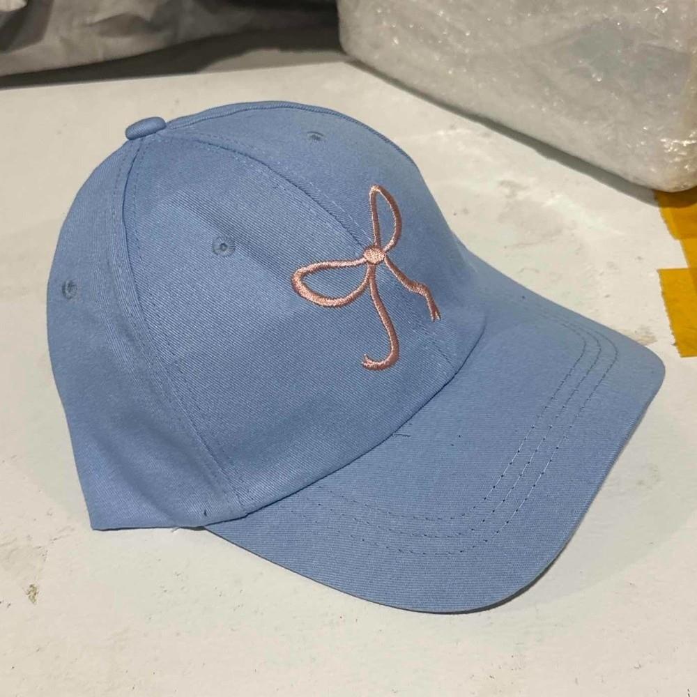 Cotton Bow Embroidered Hat Korean Style Women Peaked Cap Casual Bowknot Baseball Cap  for Girl