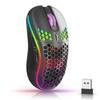 Беспроводная мышь 2,4G с RGB-подсветкой, 6 кнопок, 3 скорости DPI, Type C, перезаряжаемая, эргономичный дизайн в виде сот, игровая мышь