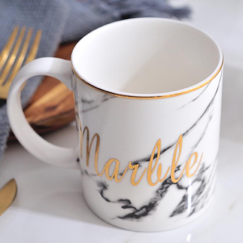 400 Ml Ceramic Marble Mug Coffee Cups Natural Marble Office Gifts Milk Drinking CUPS