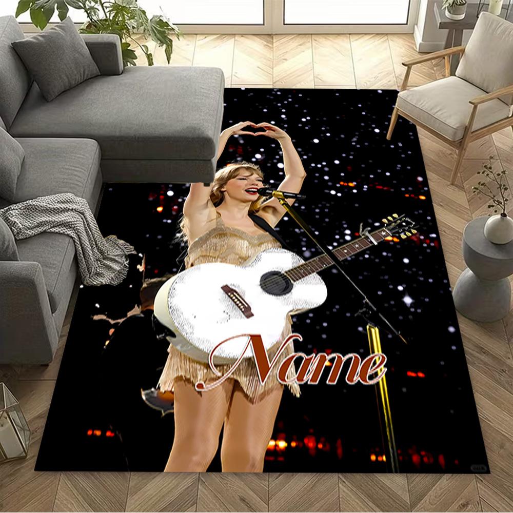 Heartfelt Performance Stage Customized Name Floor Mat Suitable for Decorate room Kitchen Game Room Outdoor Anti-slip Rug Anime Office Decor