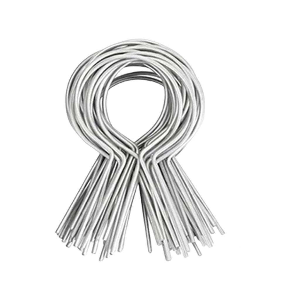 100Pieces Multipurpose 11 Gauge Metal Chain Link Fence Tie Twists Accessory for Sturdy Farm and Garden Daily Casual Use