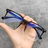 Black-Frame Glasses, Tide Myopia, Can Be Equipped With A Large Face, Anti-Blue Light Radiation, No Degree, Flat Light Large-Frame Glasses Frame