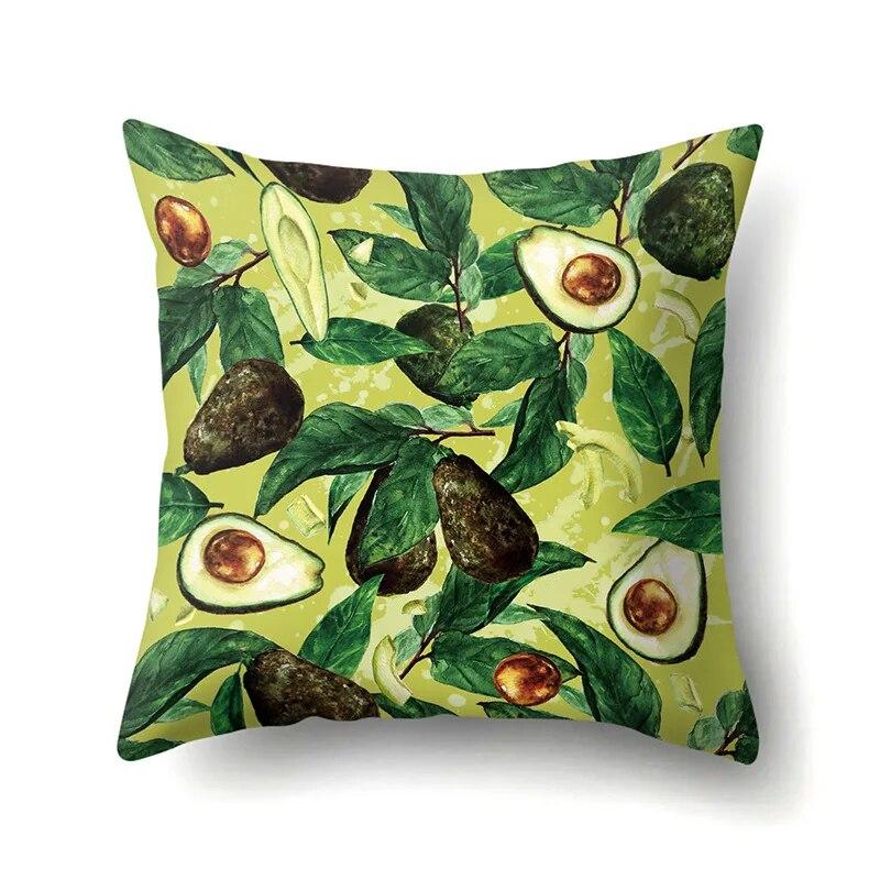 Наволочка на спинку сиденья для дивана в гостиной с геометрическим рисунком авокадо