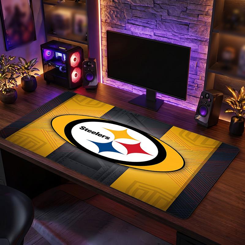Pittsburgh Steelers Pattern Mousepad Anti?Slip Rubber Desk Pad For Gaming Working Desktop Decoration