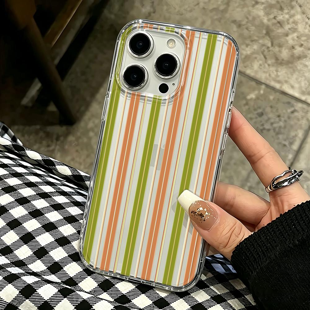 Американский ретро цветные полоски чехол для телефона для iPhone 17 Air 16 15 14 Pro 13 12 11 Pro Max 16 Plus противоударный силиконовый чехол