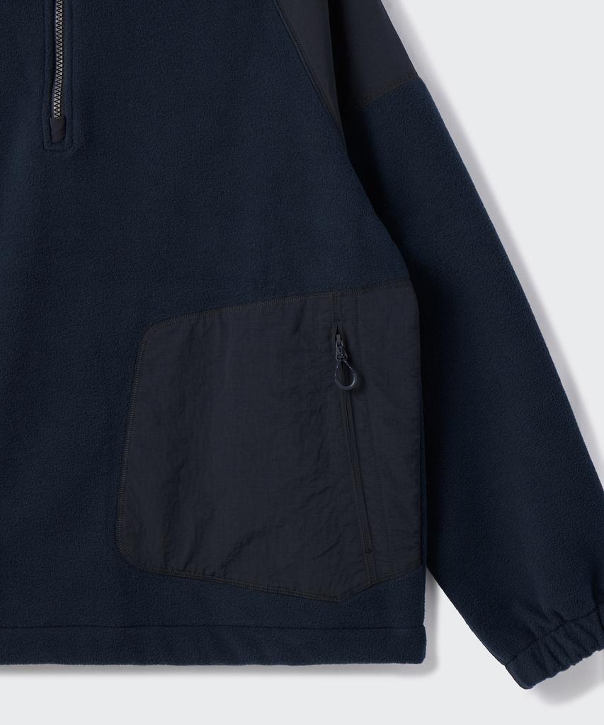 Musinsa Standard [City Leisure] Polar Fleece Half Zip Pullover [Navy]