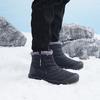 Men Snow Boots Outdoor Warm Shoes Men's Winter Plush Ankle Boots Waterproof Men's Boots Zips Black Footwear Men Winter Shoes