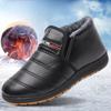 New Man Faux Leather Snow Plush Thicken Men’s Boot Handmade Winter Shoes Casual Comfortable Ankle Boots Loafers Men