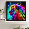 Новое поступление 5D DIY Полная круглая алмазная живопись "Красочный лев" Вышивка крестом Домашний декор Подарок
