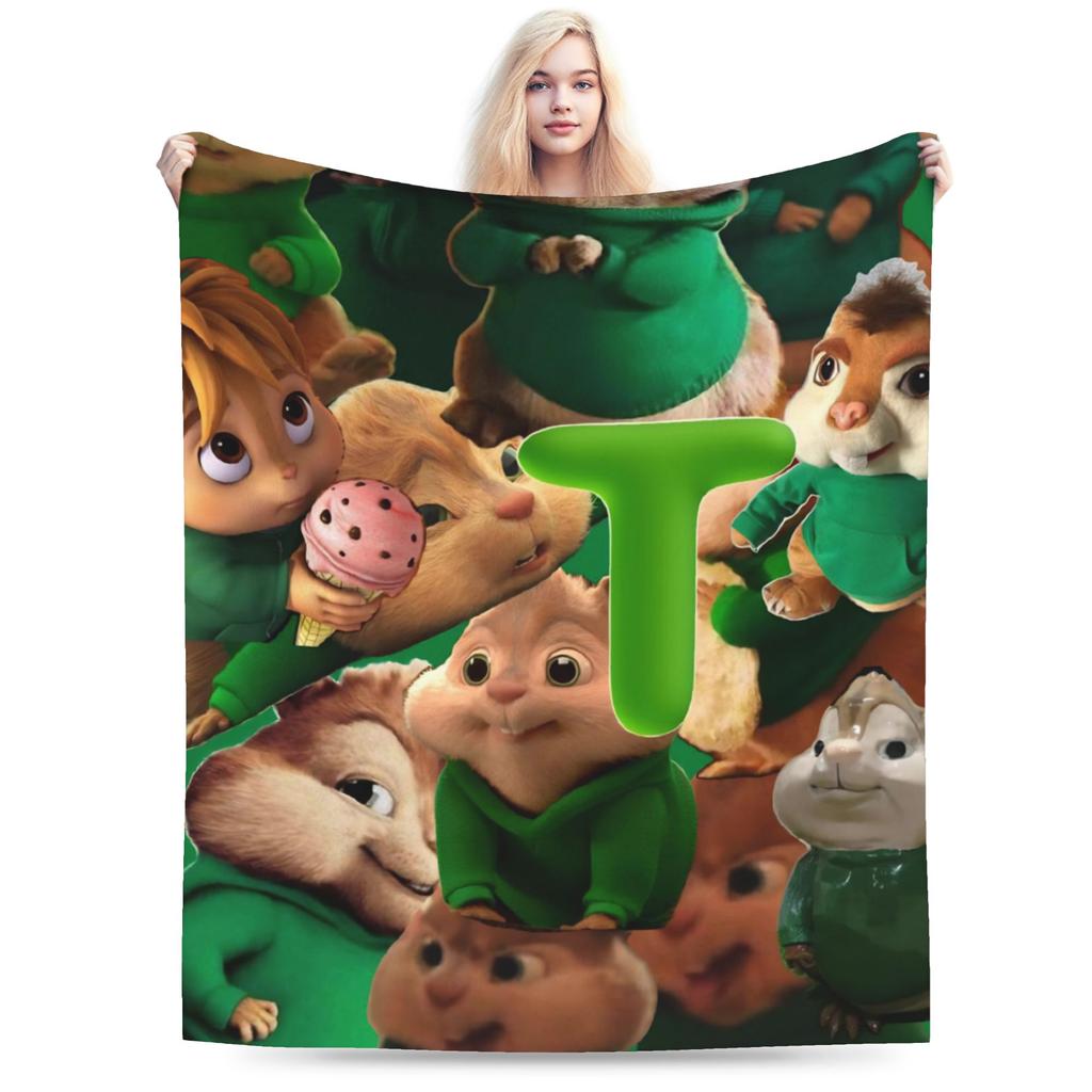 Alvin and the Chipmunks Blanket Cozy Soft Throw Blankets for Couch 50x60 Inch Multisize Plush Thin Quilt