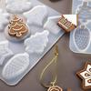 1 шт. Рождественская DIY Кристаллическая Эпоксидная Форма Елка Снежинка Олень Подвеска Брелок Список Украшения Силиконовая Форма Набор Форма для Печенья