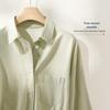 Женская стираная хлопковая рубашка-overshirt с лацканами IHIMI