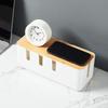 Bamboo and Wood Cover Wire Storage Box Seven-hole Desktop Hub Box Cable Box Plug-in Board Charger Data Cable Storage