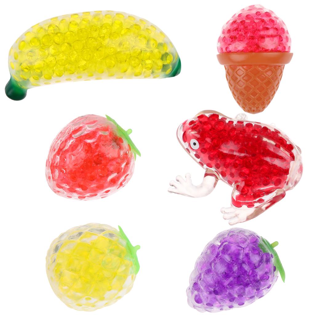 6 шт., сжимаемые фрукты, шарик, лягушка, банан