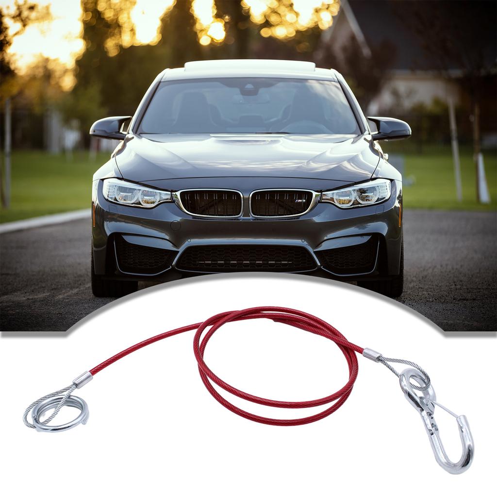 Прочный ремень для буксировки прицепа 100 см, высокопрочный трос безопасности прицепа, обеспечивает безопасность и устойчивость во время буксировки автомобиля