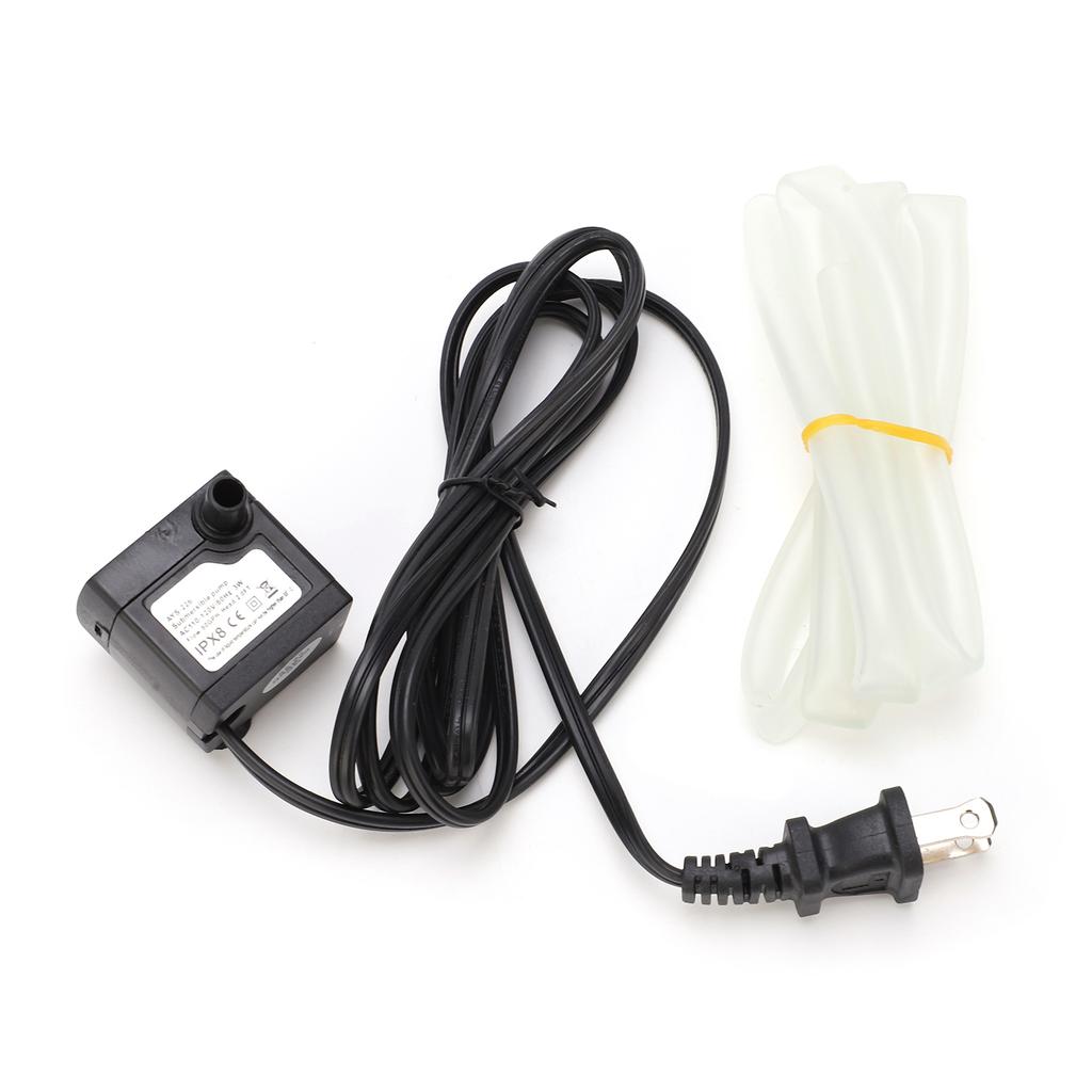 Mini Submersible Pump 3W 80GPH Silent with 3.3ft Hose for Fish Tank  AC