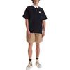 Converse Polo Shirts Men's Black Polo Collar Moderate Straight Fit 10025229-A01