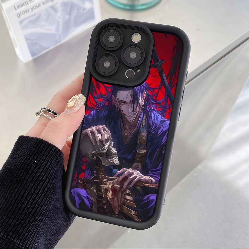 Чехол для телефона Jujutsu Kaisen Geto Suguru для iPhone 17 16 15 14 13 12 11 Air Pro Max Plus Утолщенный ТПУ Цветной Чехол Роскошный Чехол