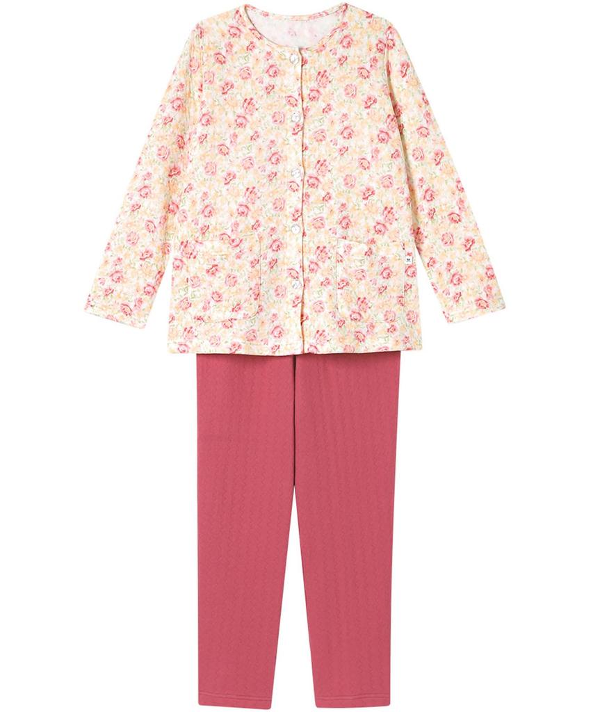 Relax Long Long Cotton Blend Warm CDW416 RE [Wacoal & Sleep] Pajamas, Sleeves, Pants, (Main Body), Women's