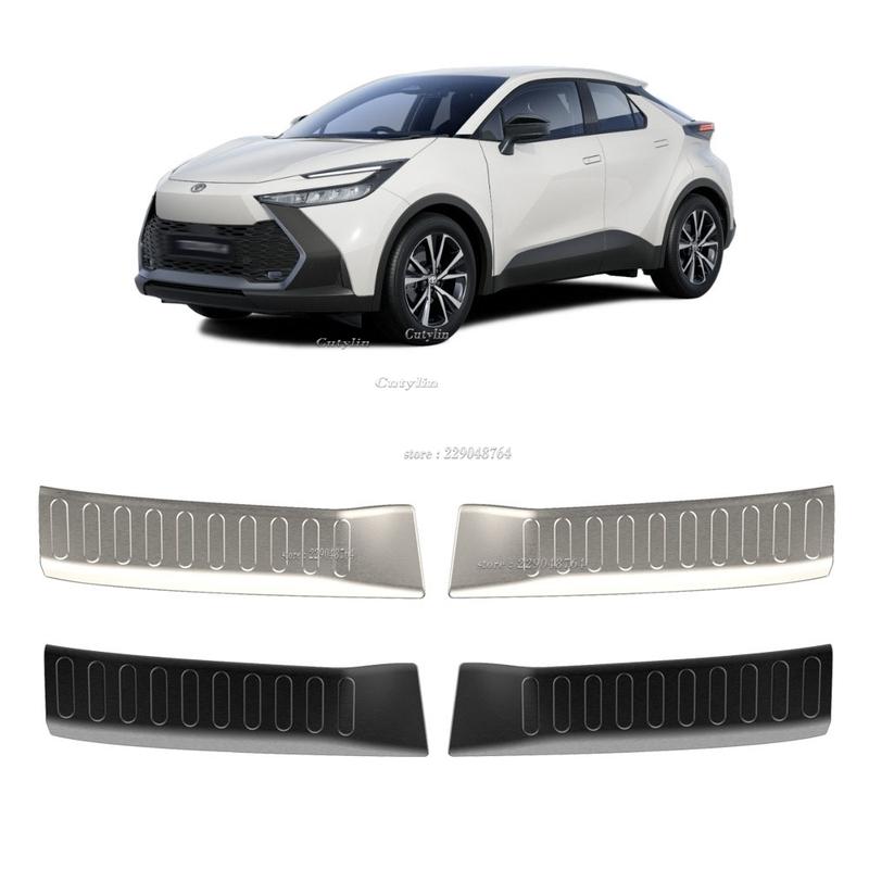 For Toyota CHR C-HR 2024 2025 Stainless Steel Inner Rear Bumper Protector Door Sill Trunk Tread Plate Trim Car Accessories