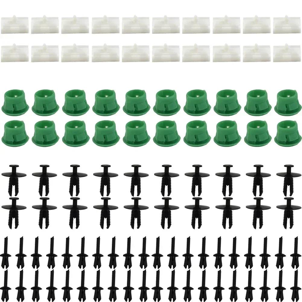 80X для BMW E36 316i 318i Боковые пороги Юбка Зажимы Зажим для молдинга порога Крепежный винт Заглушка Заклепки Внутренний винт крыла