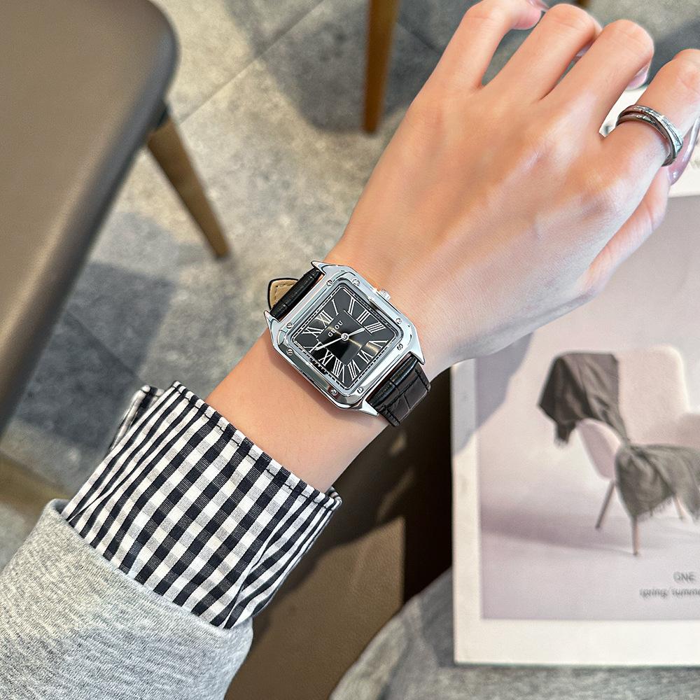 Autumn New Square Belt Watch Elegant Fashion Quartz Couple Watch Retro Modern Watch