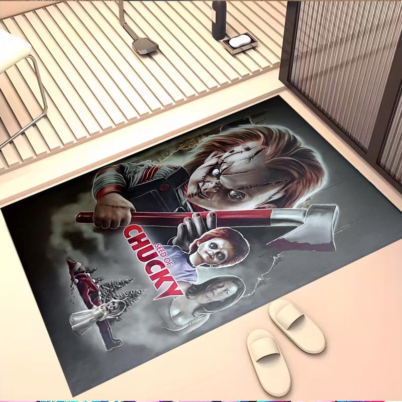 Bride of Chucky Print Rug, Washable Floor Carpet, For Entryway Dorm Laundry Room Office Study, Home Decor Birthday Christmas Gift