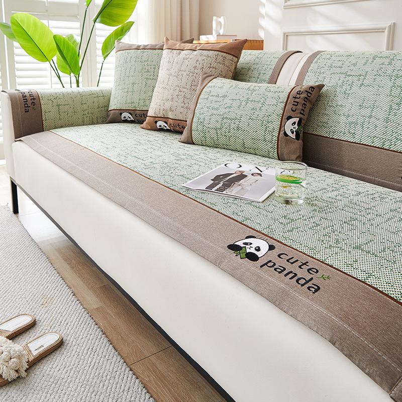 Cool Rattan Sofa Cushion Summer Seat Cushion One-Piece Combination Sofa Cover New Summer Cool Cover