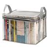 Multifunctional Storage Box Foldable Book Box with Handle Zipper Closure Waterproof Toy Box Transparent Storage Case