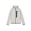 Solid Color Print Logo Zip Hoodie Long Sleeve Sweatshirt Men Tops Pebble-Gray DQ4802-016