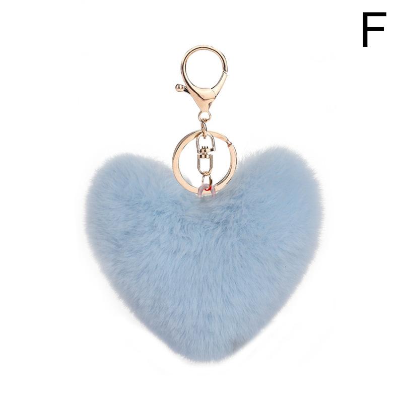 1 шт. помпон сердце любовь брелки плюшевые шарики из меха пушистая модная сумка ювелирные изделия женские украшения автомобиля