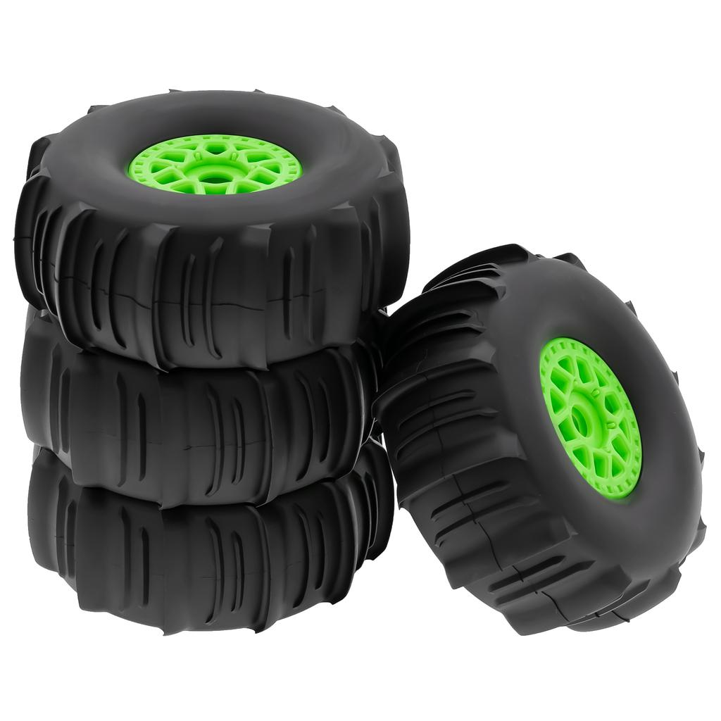 4 Pcs Remote Control Car Tire 138Mm 17Mm Wheel Hex Replacement For ARRMA Mojave TRAXS UDR FS Yikong