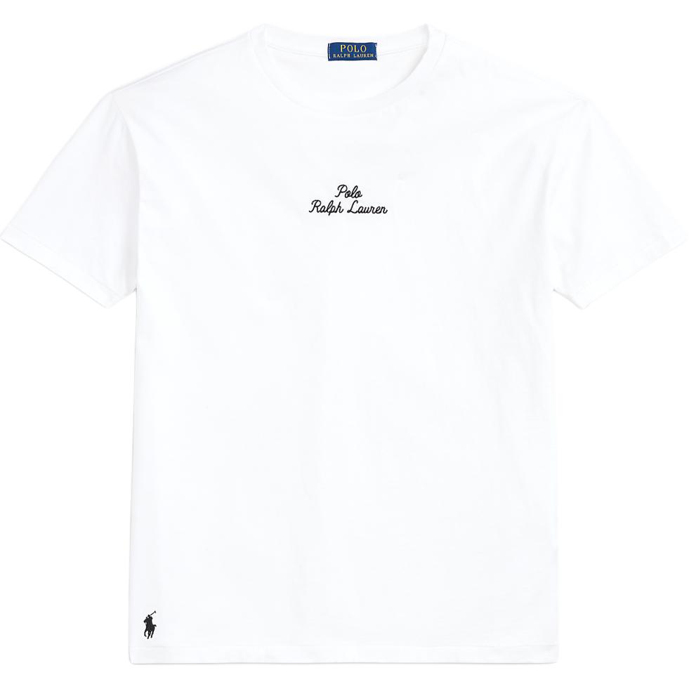 Polo Ralph Lauren Solid Color Letter Embroidery Casual Round Neck Short Sleeve T-Shirt Men Tops White MNPOTSH1N822167-100