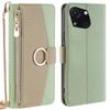 For itel A50C Case Mirror Wallet Leather Phone Cover with Chain Shoulder Strap