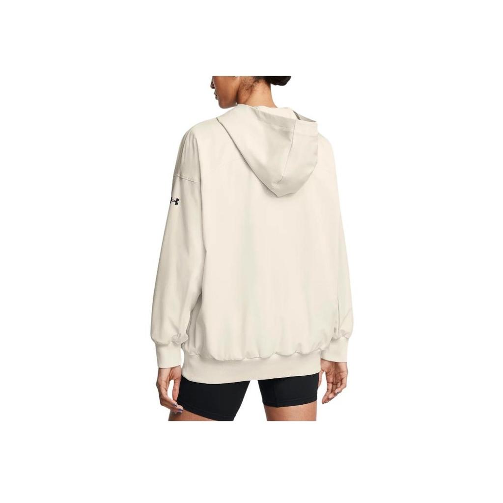 Under Armour Куртка свободного кроя с капюшоном и застежкой-молнией Ua Unstoppable с длинным рукавом, женские куртки Pinnacle-White 1386477-110