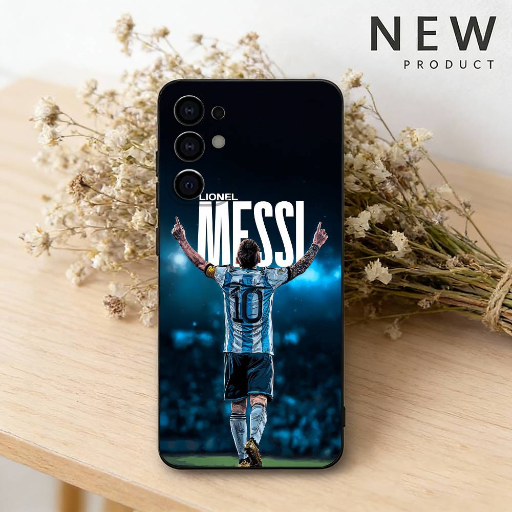 Чехол для телефона Football L-Lionel m-Messi 10 для Samsung S26,25,24,23,22,30,21,10,9,Ultra,Plus,Lite Черный Мягкий Чехол