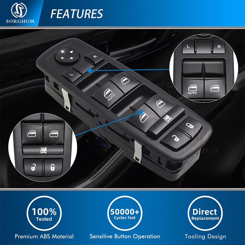 SORGHUM 68307001AA Front Left Driver Side Power Window Switch Button For Dodge Journey 2017 2018  68307001AB Car Accessories