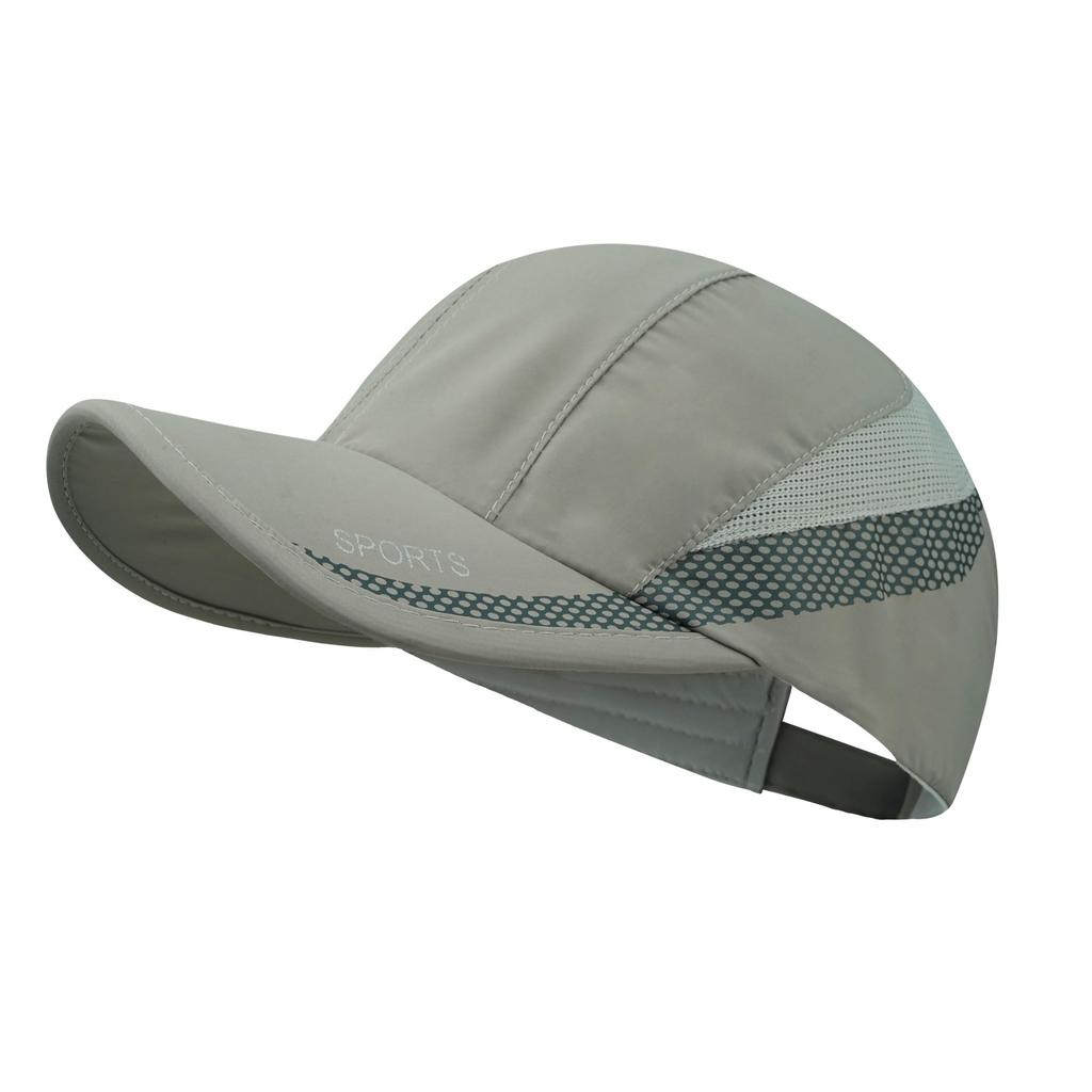 Croogo Mesh Sports Baseball Running Mesh Cap for Men and Sun Breathable Cap, Cap, Cap, Women, Protection, Quick-Drying, Lightweight, (CP02-Light Gray)