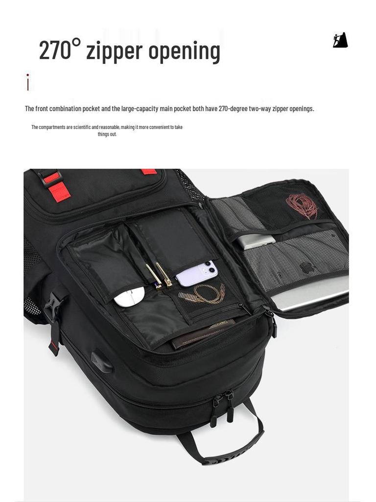 Рюкзак дорожный USB сверхбольшой вместимости - Дышащий, многоцелевой для мужчин и женщин