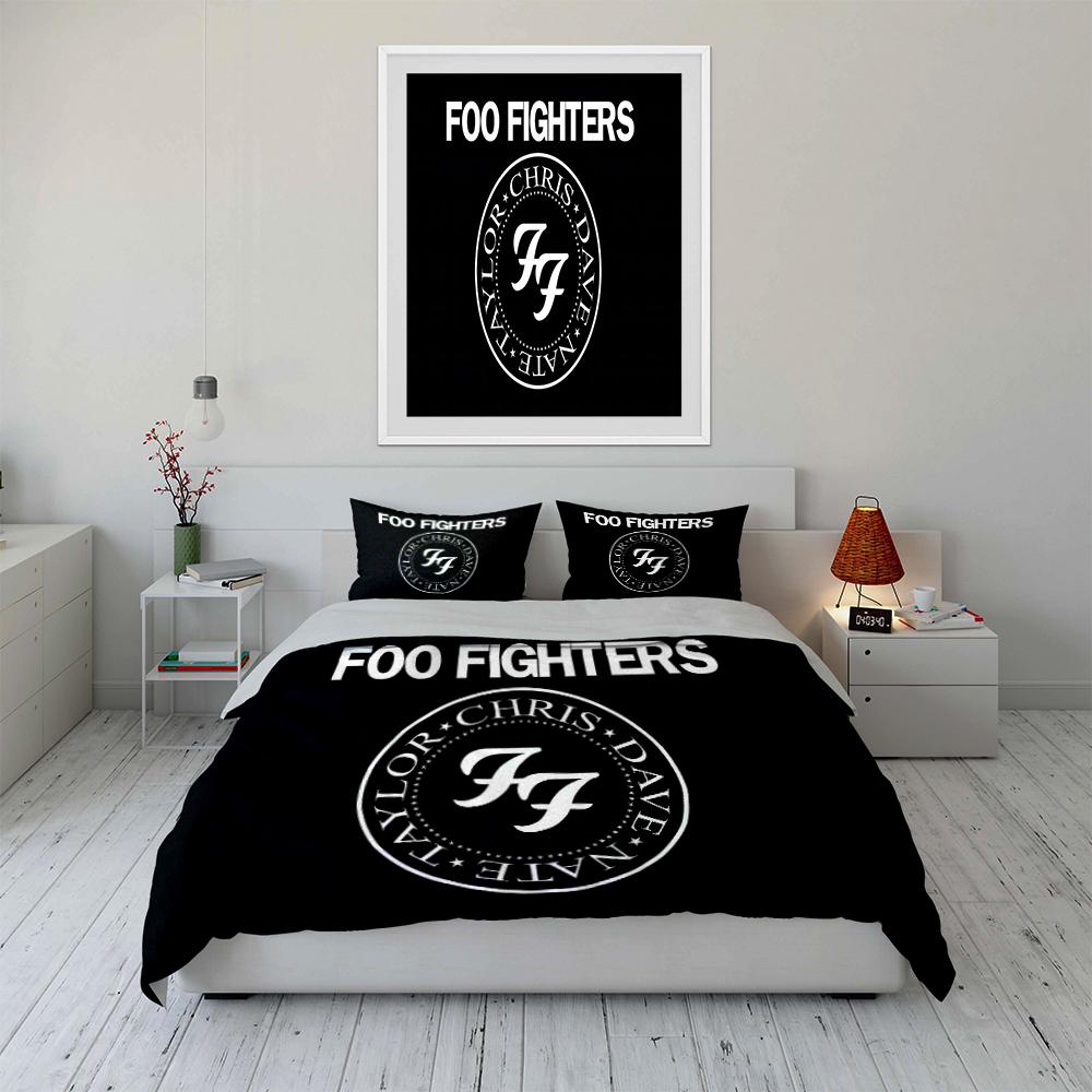 Foo Fighters Band Logo Bedding Set Bedding set (1 duvet cover, 2 pillowcases, duvet not included)