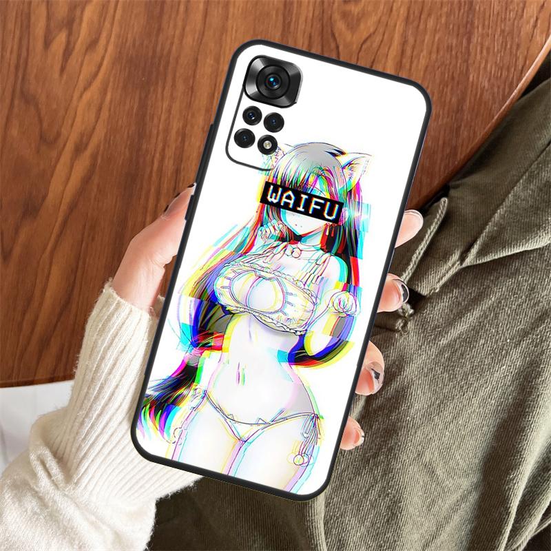 Sugoi Senpai Anime Waifu Sexy Girl Case For Xiaomi Redmi Note 14 Pro 13 12 11 10 15 Pro Plus Redmi 15 C 13 10C 12C 13C 14C Cover