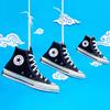 Converse Классические парусиновые кеды с высоким верхом 1970-х годов Детские кеды Черные 771639C