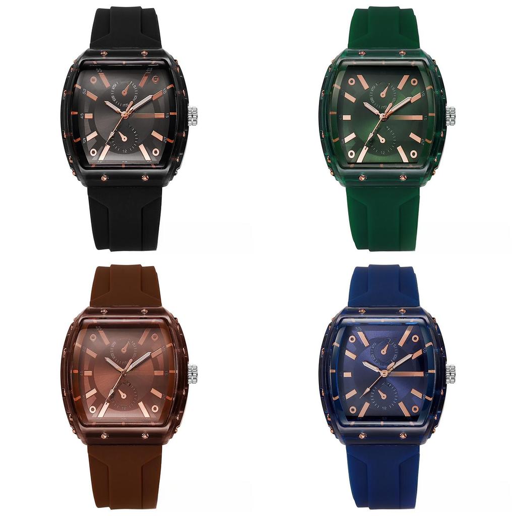 Modern Silicone Mens Quartz Watch With Buckle Closure Suitable For Men