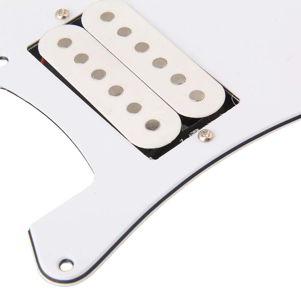 Yibuy Белый 11-отверстий Пикгард с проводной пластиной для гитары с HH хамбакерами