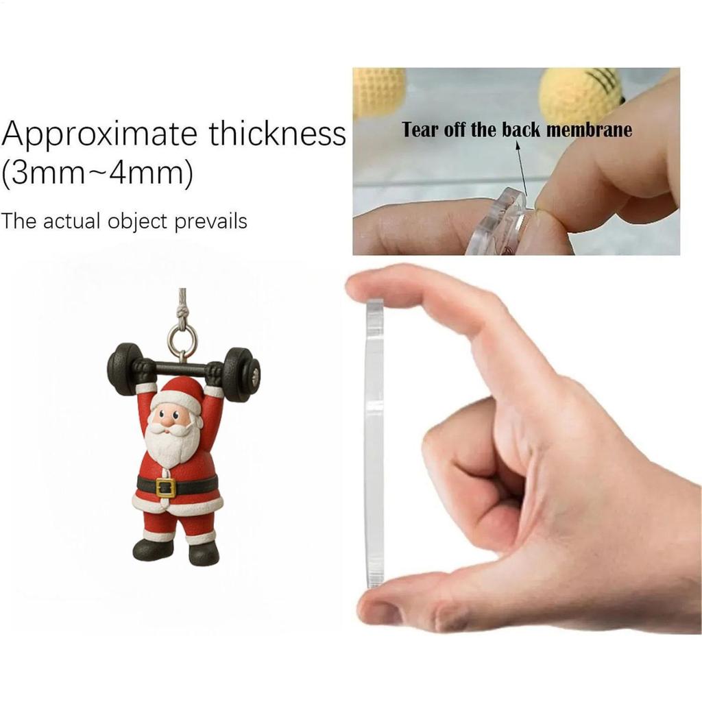 Christmas Countdown Calendar 2025 Fitness Gym Theme 24 Days 2D Acrylic Ornaments for Christmas Tree Decorations Party Supplies