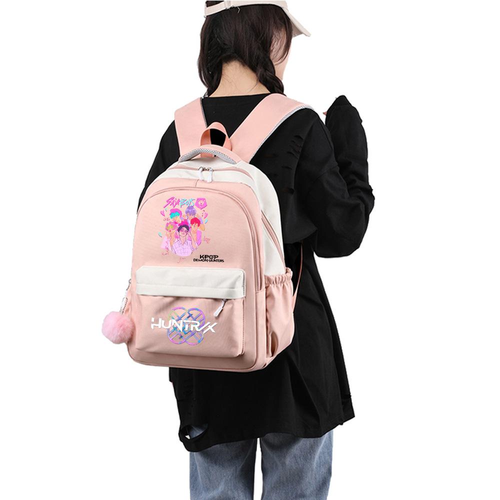 Cute Anime K-Pop Printed Large Capacity Backpack for Teenger Student Girl Boy Schoolbag Bookbag Kid Gift Women Waterproof Travel Bag Mochila