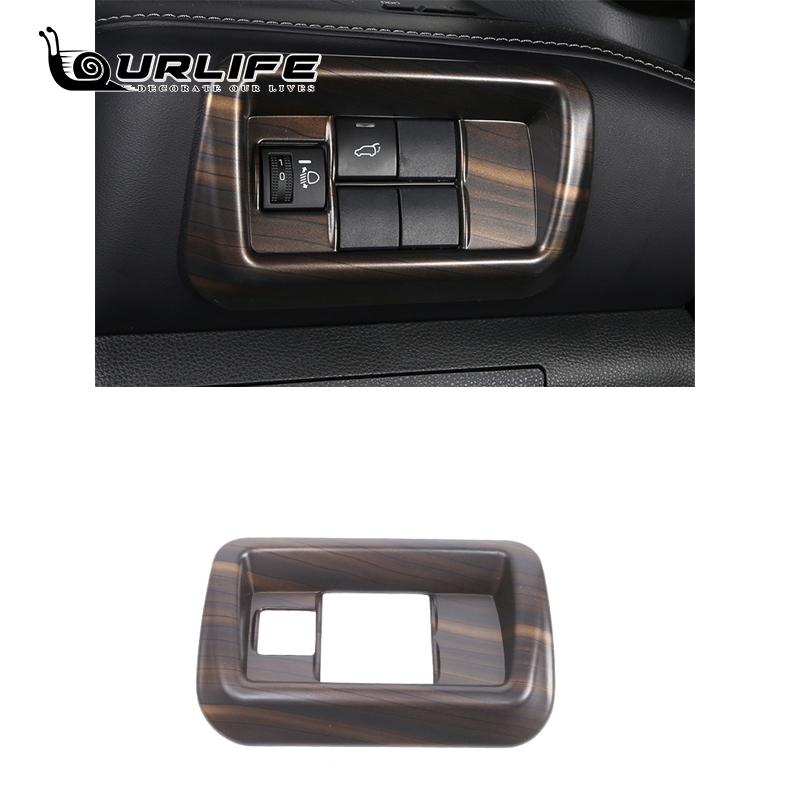 Для Toyota Highlander Kluger XU70 2022 2023 автомобиля цвета красного дерева, украшения интерьера, наклейки из АБС-пластика