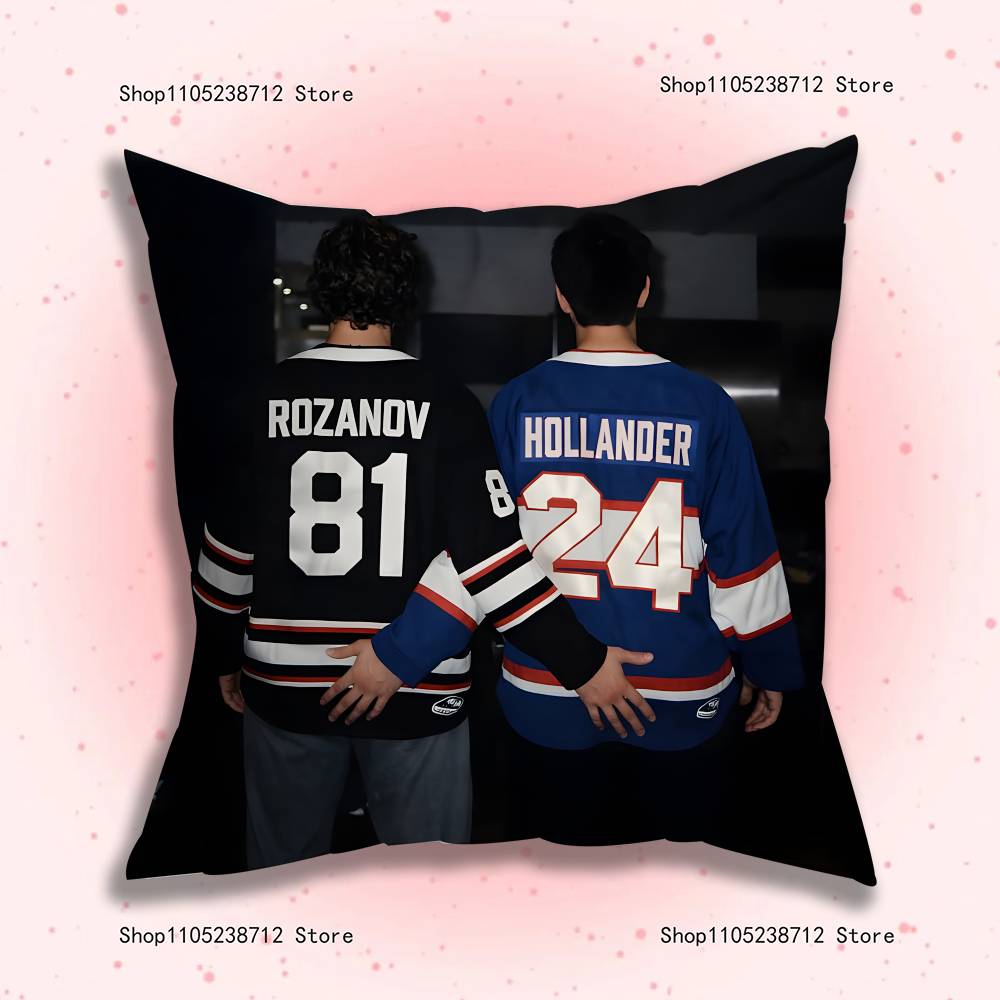 Vintage H-Heateds R-Rivalry Anime Pillow Case Anti-Dustmite Pillowcase Invisible Zipper Silky Short Plush Sofa Cushion Cover